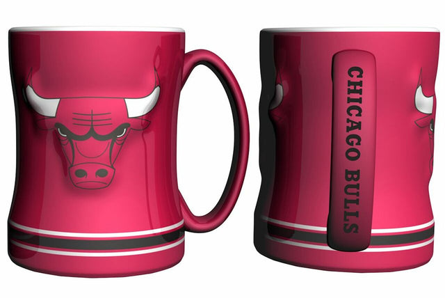 Taza de café de los Chicago Bulls, 14 oz, relieve esculpido