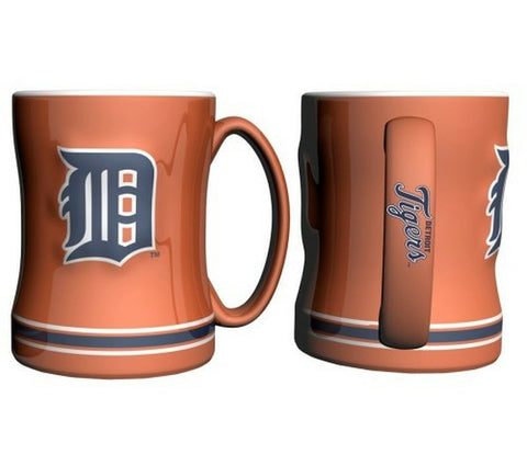 ~Detroit Tigers Coffee Mug - 14oz Sculpted Relief - Orange~ backorder