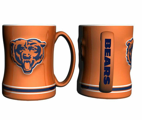 ~Chicago Bears Coffee Mug - 14oz Sculpted Relief - Orange~ backorder