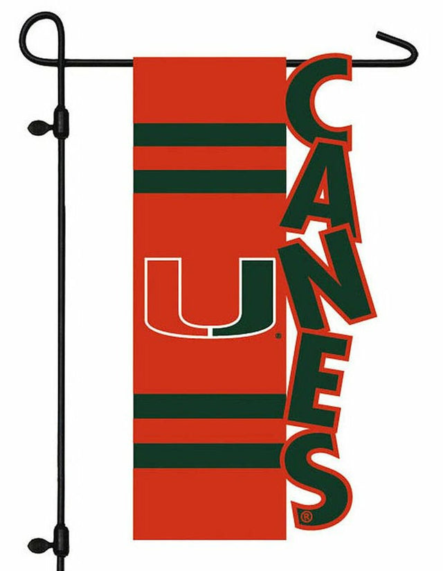 Aplique esculpido estilo jardín con la bandera de los Miami Hurricanes