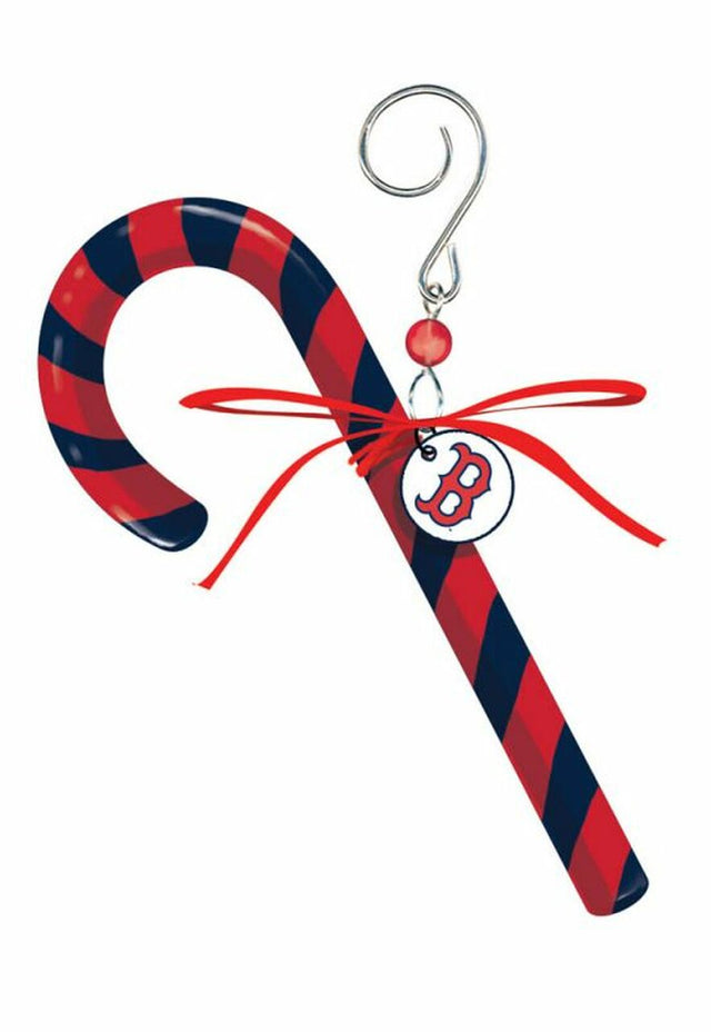 Boston Red Sox Ornament Clay Dough Candy Cane Design