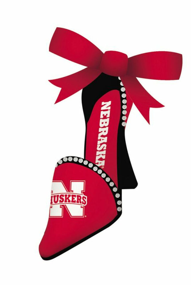 Nebraska Cornhuskers Ornament High Heeled Shoe Design