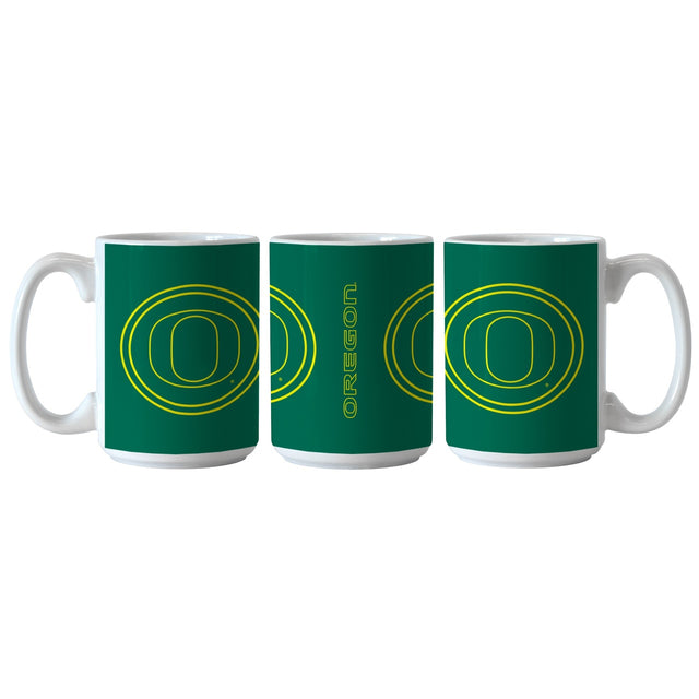 Taza de café sublimada de 15 oz de Oregon Ducks