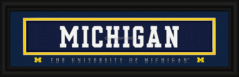 ~Michigan Wolverines Stitched Uniform Slogan Print - MICHIGAN~ backorder