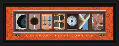 ~Oklahoma State Cowboys Letter Art Print - Cowboys~ backorder