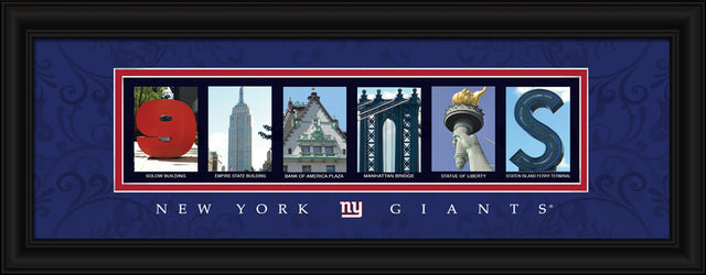 Impresión artística con letras de los New York Giants