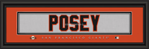 San Francisco Giants Buster Posey Print - Signature 8"x24"