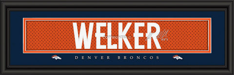 ~Denver Broncos Print 8x24 Signature Style Wes Welker~ backorder