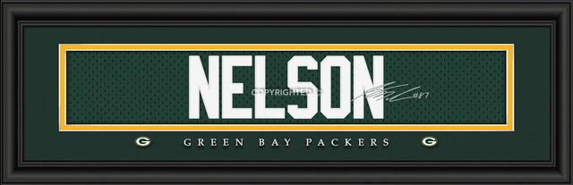 Impresión de los Green Bay Packers de 8 x 24 pulgadas, estilo exclusivo de Jordy Nelson