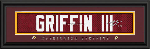 Washington Redskins Print 8x24 Signature Style Robert Griffin III