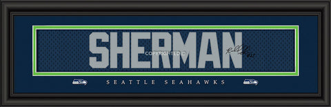~Seattle Seahawks Richard Sherman Print - Signature 8"x24"~ backorder