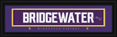 ~Minnesota Vikings Print 8x24 Signature Style Teddy Bridgewater~ backorder