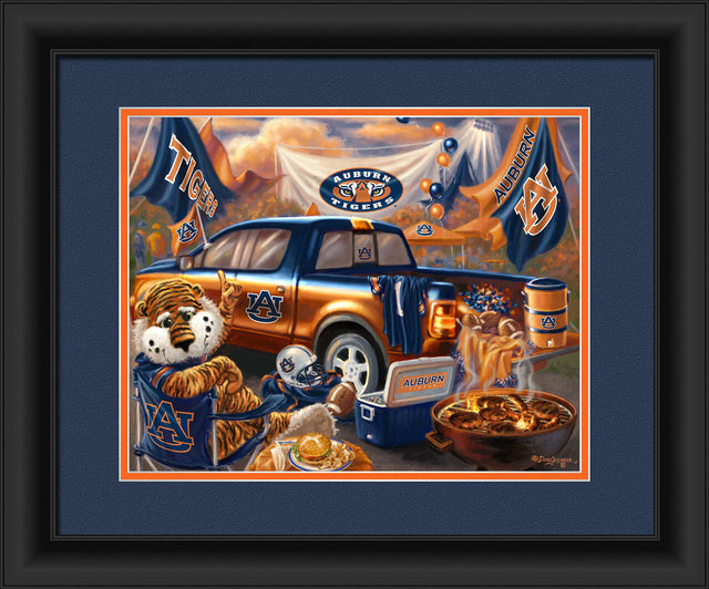 Impresión de Auburn Tigers de 15 x 18 estilo portón trasero