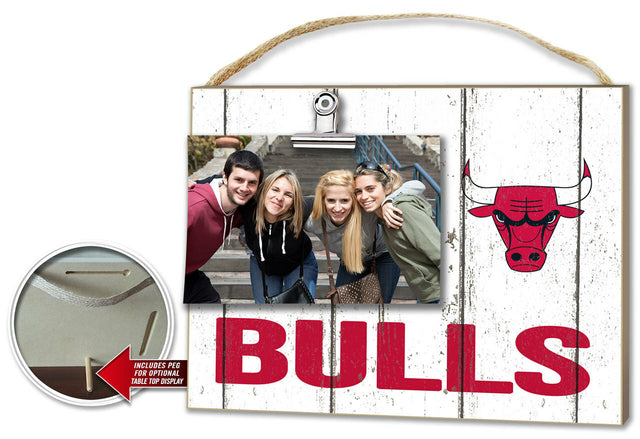 Chicago Bulls Clip It Weathered Logo Photo Frame