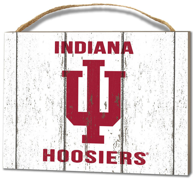 Indiana Hoosiers Small Plaque - Weathered Logo