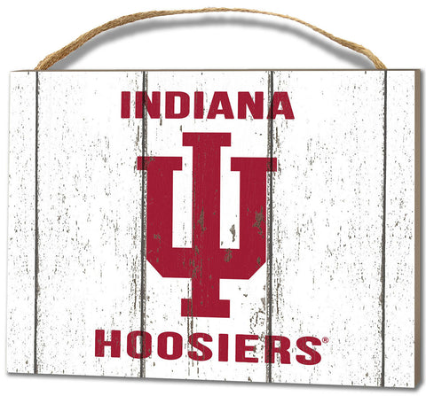 ~Indiana Hoosiers Small Plaque - Weathered Logo~ backorder