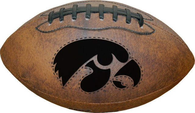 Balón de fútbol americano de Iowa Hawkeyes, de estilo retro, de 9 pulgadas