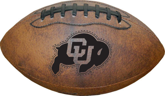 Balón de fútbol de los Colorado Buffaloes, de estilo retro, de 9 pulgadas