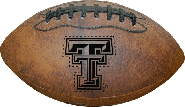 Balón de fútbol americano Texas Tech Red Raiders, estilo retro, 9"