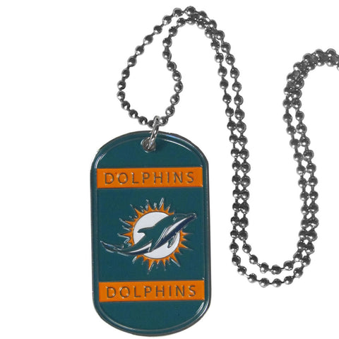 ~Miami Dolphins Necklace Tag Style~ backorder