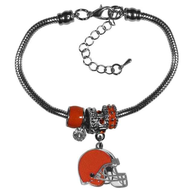 Pulsera de los Cleveland Browns con cuentas estilo euro