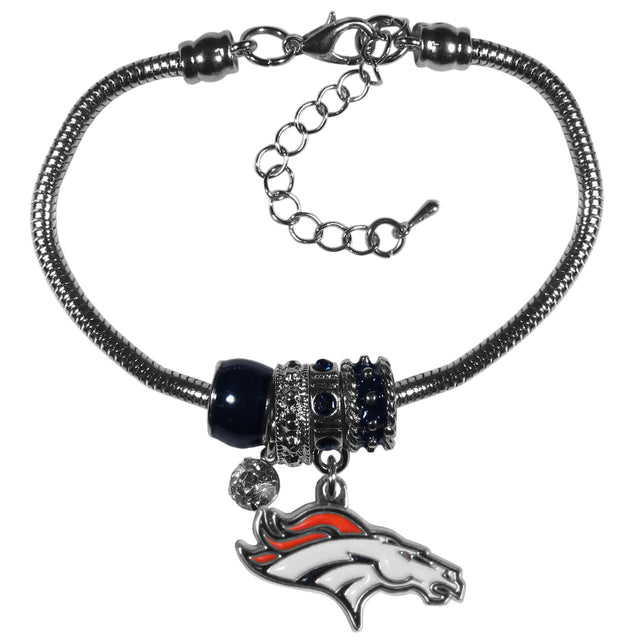 Pulsera de los Denver Broncos con cuentas europeas