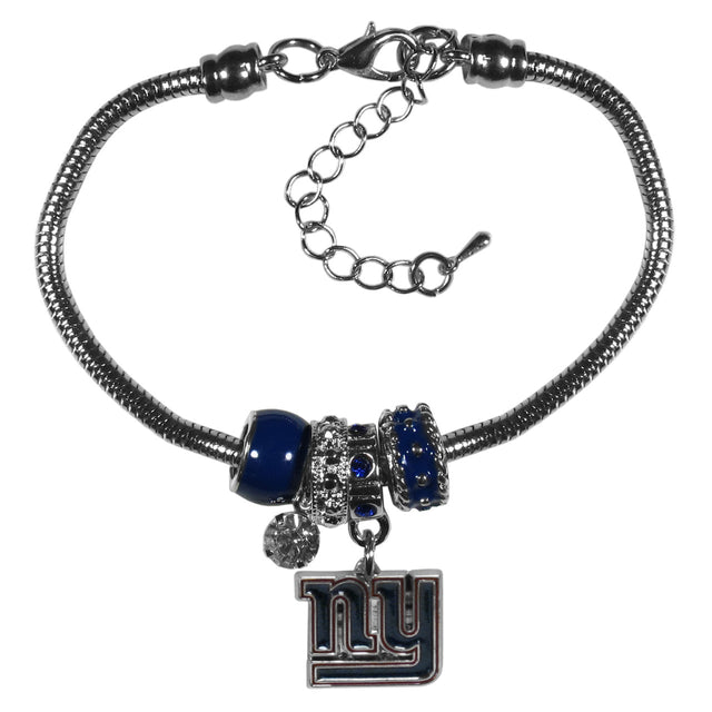 Pulsera de los New York Giants con cuentas estilo euro