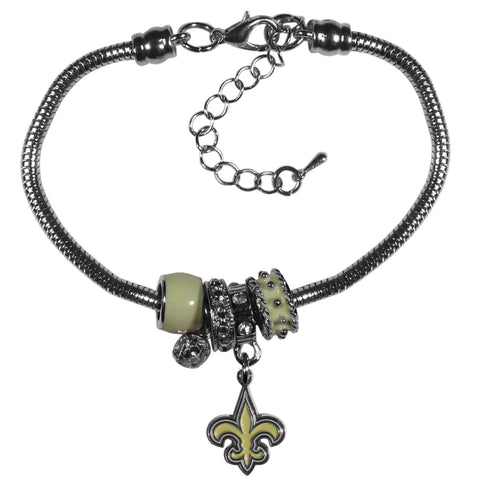 New Orleans Saints Bracelet Euro Bead Style