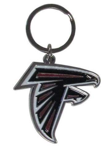 Atlanta Falcons Chrome Logo Cut Keychain