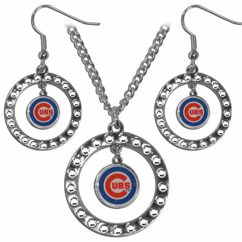 ~Chicago Cubs Jewelry Set Necklace & Earrings CO~ backorder