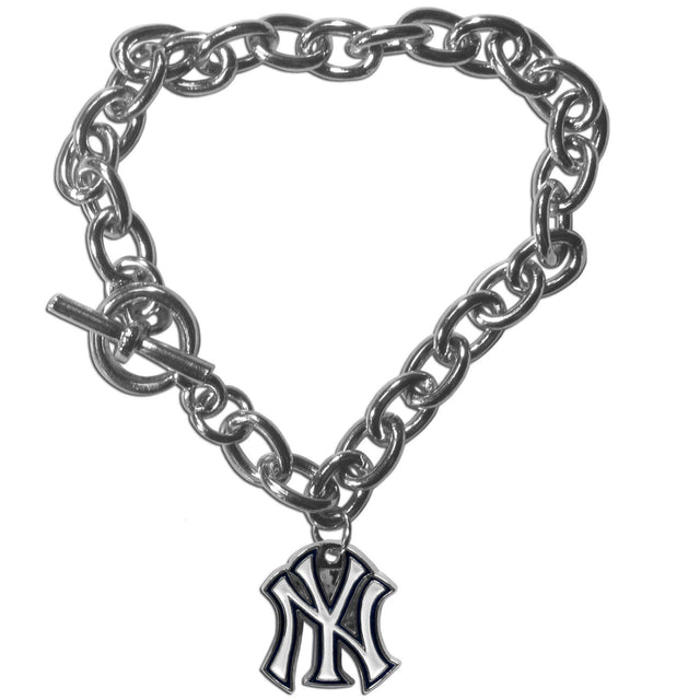 Pulsera de los Yankees de Nueva York con eslabones de cadena estilo CO