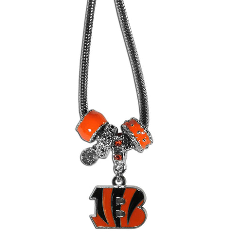 ~Cincinnati Bengals Necklace Euro Bead Style - Special Order~ backorder