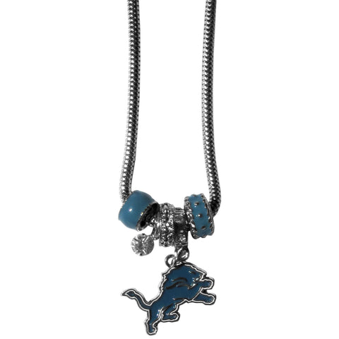 Detroit Lions Necklace Euro Bead Style - Special Order