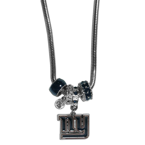 New York Giants Necklace Euro Bead Style - Special Order