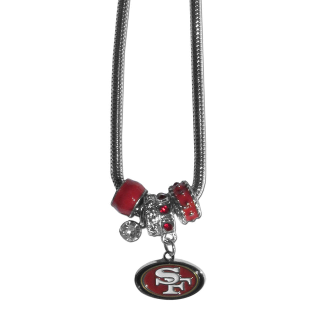 Collar de los San Francisco 49ers con cuentas estilo euro