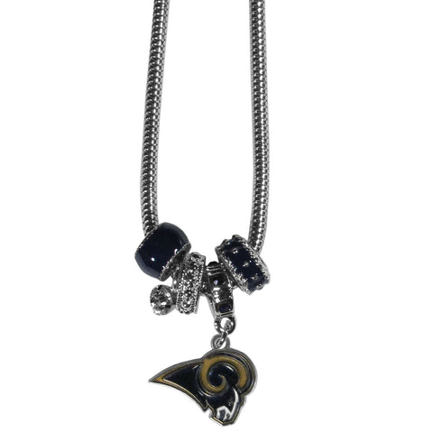 ~Los Angeles Rams Necklace Euro Bead Style - Special Order~ backorder
