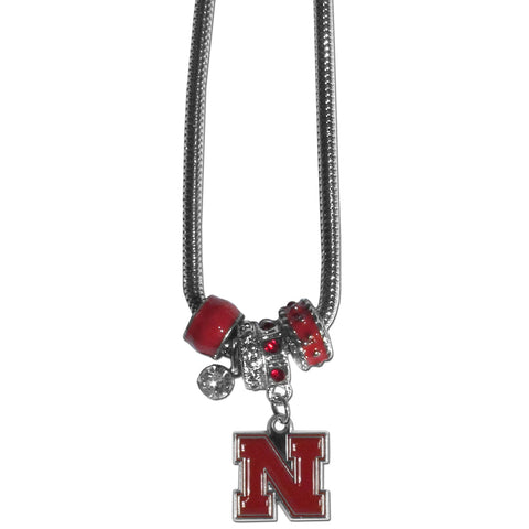 ~Nebraska Cornhuskers Necklace Euro Bead Style - Special Order~ backorder