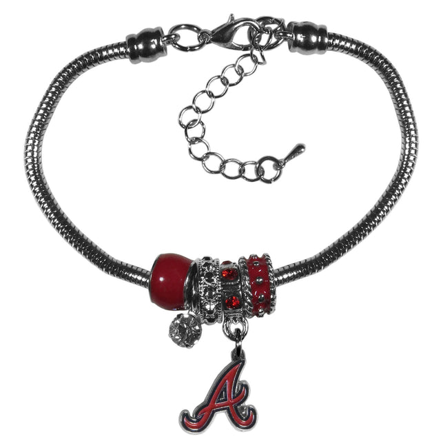 Pulsera de los Bravos de Atlanta con cuentas estilo euro