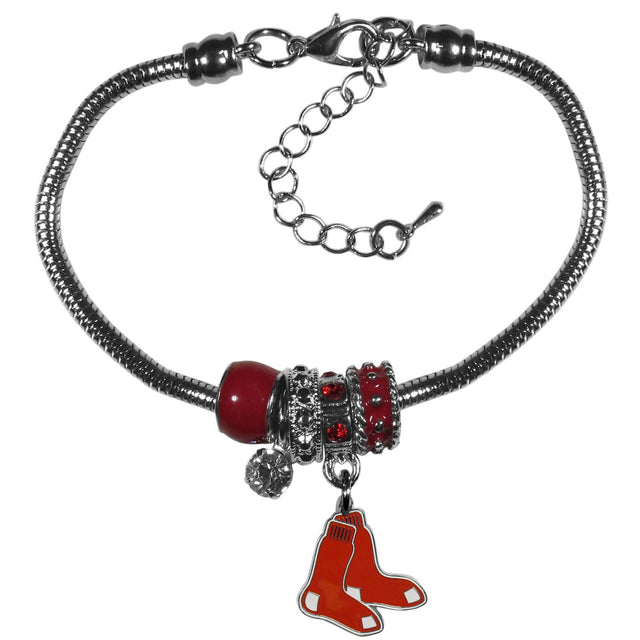 Pulsera de los Boston Red Sox con cuentas estilo euro