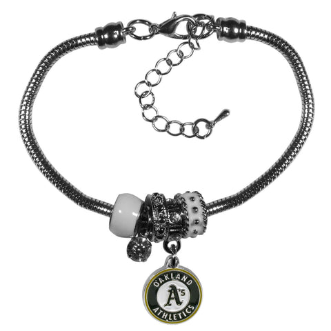Oakland Athletics Bracelet Euro Bead Style CO