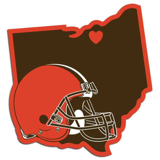 Calcomanía de los Cleveland Browns con el orgullo de su estado natal