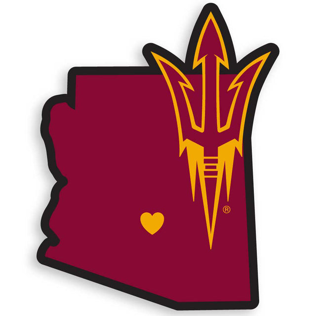 Calcomanía de los Arizona State Sun Devils con el estilo de orgullo del estado de origen