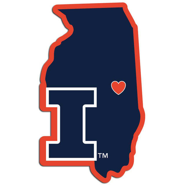 Illinois Fighting Illini Decal Home State Pride Style