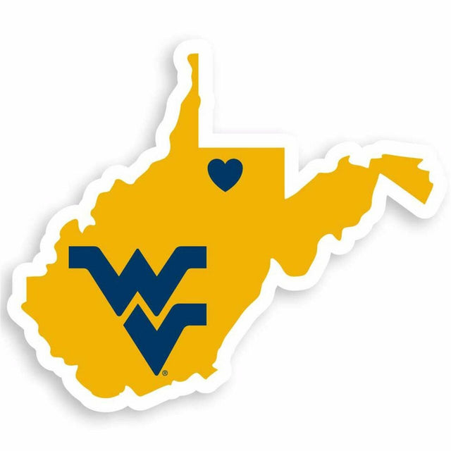 Calcomanía de los Mountaineers de West Virginia con el estilo de orgullo del estado de origen