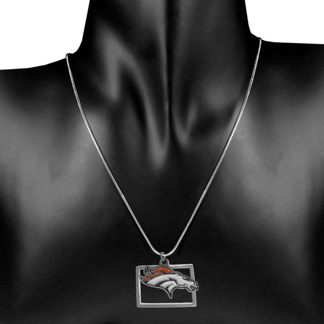 Collar con dije del estado de los Denver Broncos