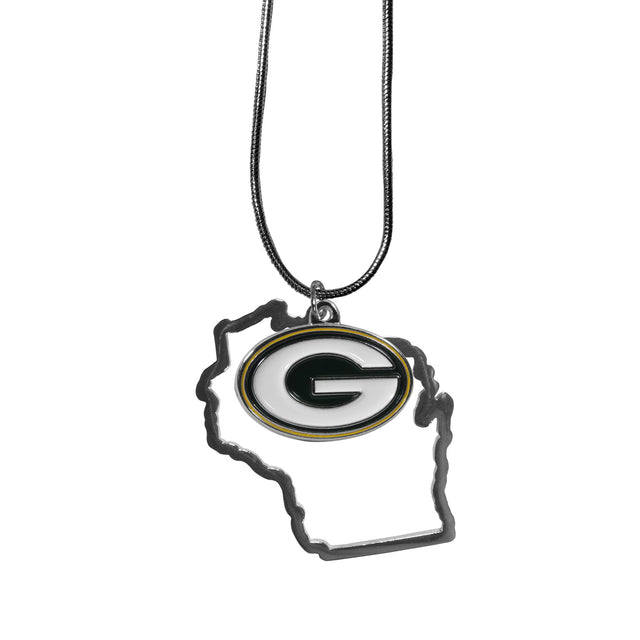 Green Bay Packers Necklace State Charm