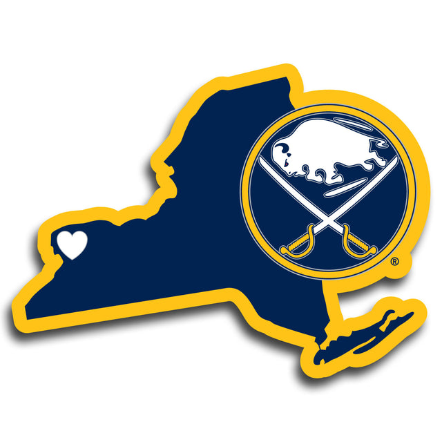 Calcomanía de los Buffalo Sabres con el estilo de orgullo del estado de origen