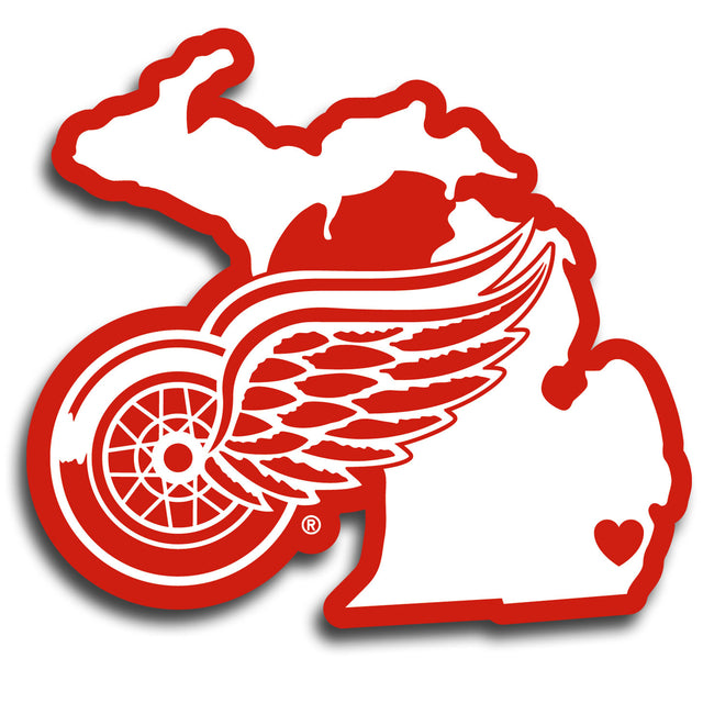 Detroit Red Wings Decal Home State Pride Style