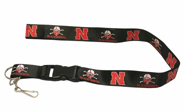 Nebraska Cornhuskers Lanyard - Breakaway with Key Ring - Blackshirts