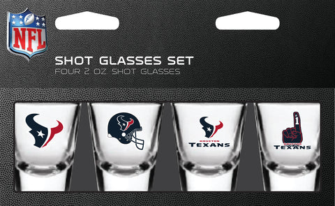 Houston Texans Shot Glass 2oz 4 Pack